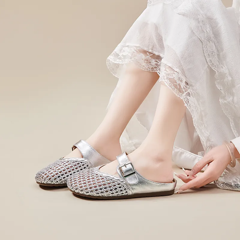 Baibianzhiheren Quiet Closed Toe Slippers Women's-5