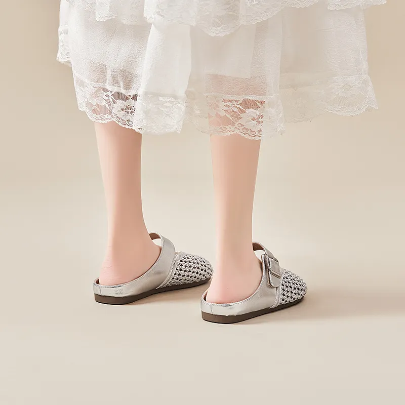 Baibianzhiheren Quiet Closed Toe Slippers Women's-3