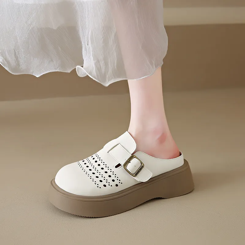 Baibianzhiheren Rubber Sole Closed Toe Slippers Women's-3