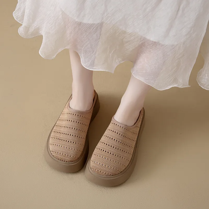 Baibianzhiheren Rubber Sole Closed Toe Slippers Women's-14