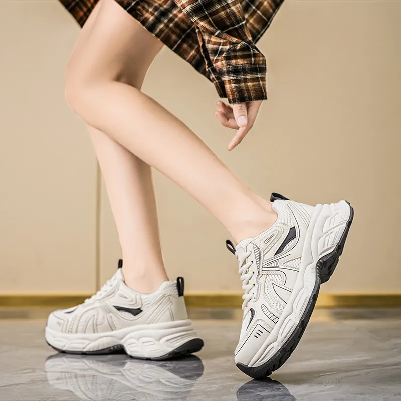 Baibianzhiheren Breathable And Lightweight Low Top Chunky Sneakers Women's-4