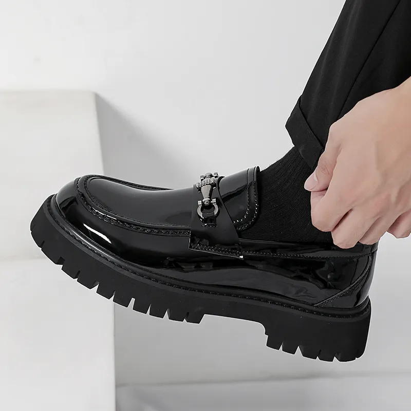 Baibianzhiheren Loafers Men's Black-10