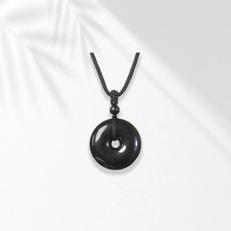 Datang Guoding Obsidian Jade Necklaces Women's-3