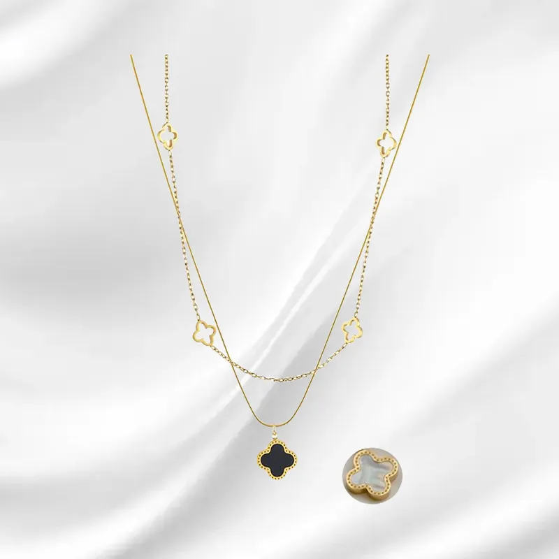 Datang Guoding Alloy Necklaces Women's Yellow/Black-1