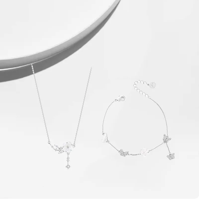 Silver Trim Alloy Necklaces Women's-5