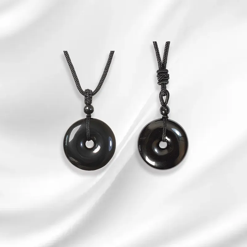 Datang Guoding Obsidian Jade Necklaces Women's-5