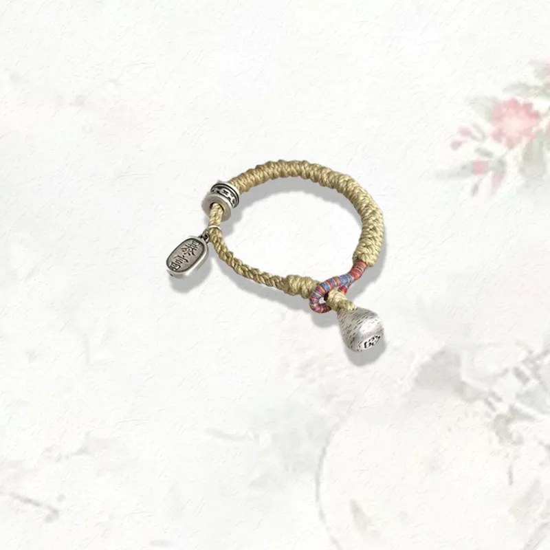 Datang Guoding Alloy Rope Bracelets Women's Gray/Yellow-1