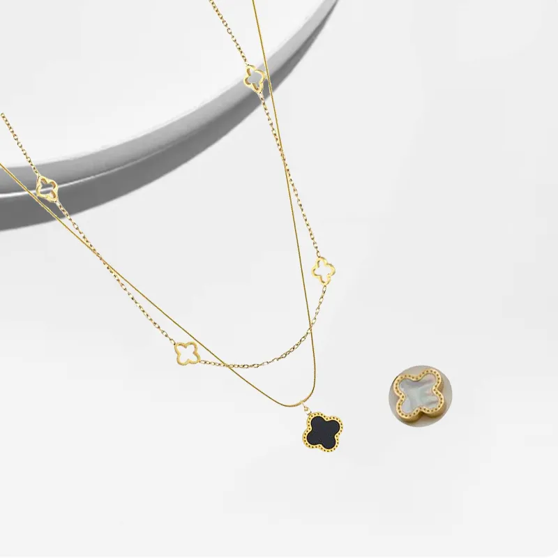 Datang Guoding Alloy Necklaces Women's Yellow/Black-2