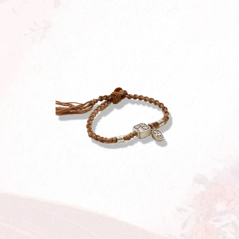 Datang Guoding S925 Silver Rope Bracelets Unisex-3