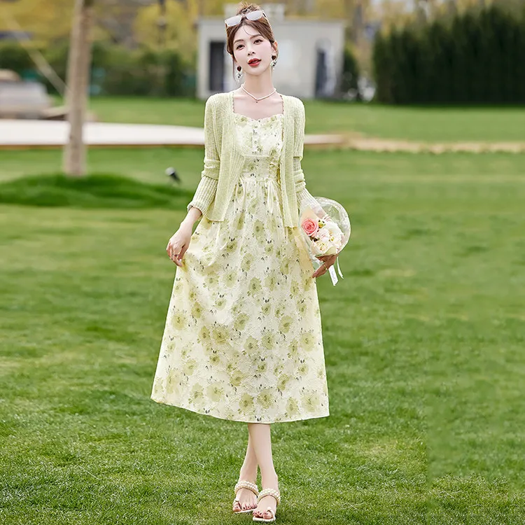 PIERRE CARDIN Skirt Set Women's Green-1