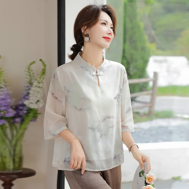 PIERRE CARDIN Chiffon Shirt Women's-6