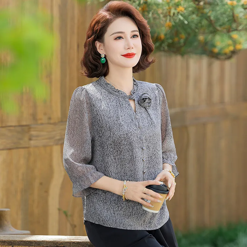 PIERRE CARDIN Chiffon Shirt Women's-5