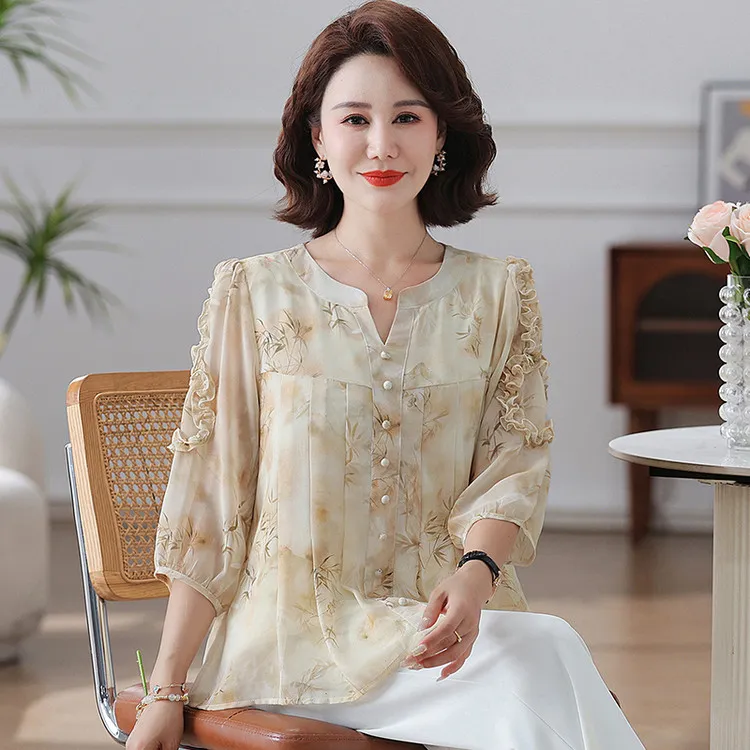 PIERRE CARDIN Chiffon Shirt Women's-9
