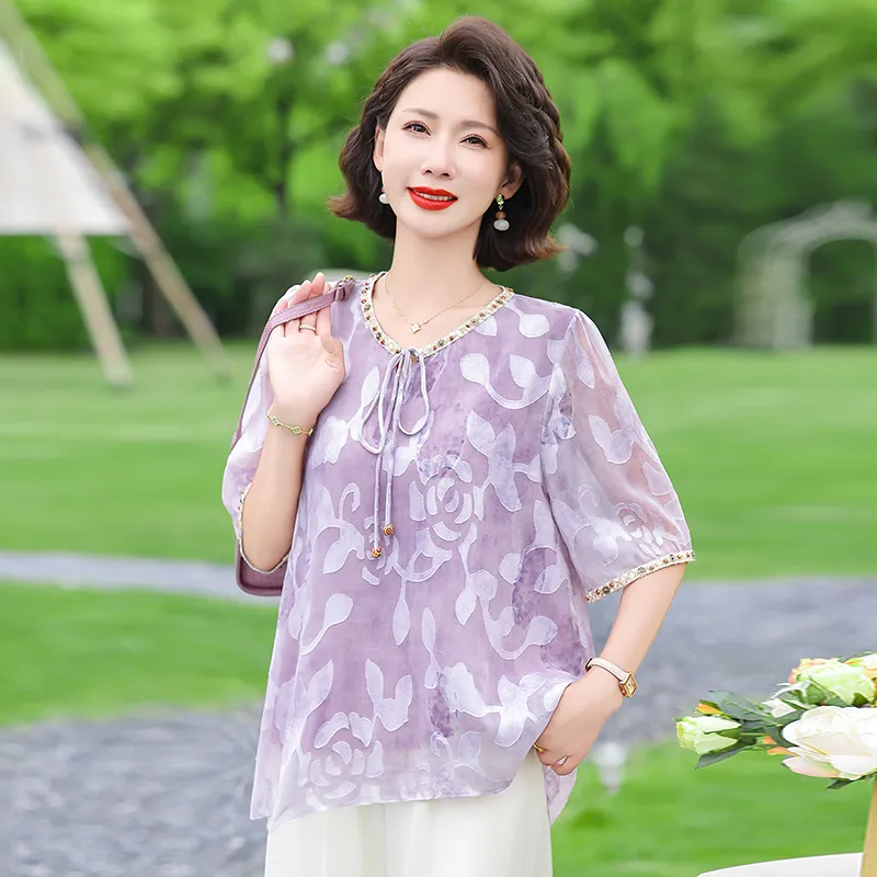 PIERRE CARDIN Chiffon Shirt Women's-4