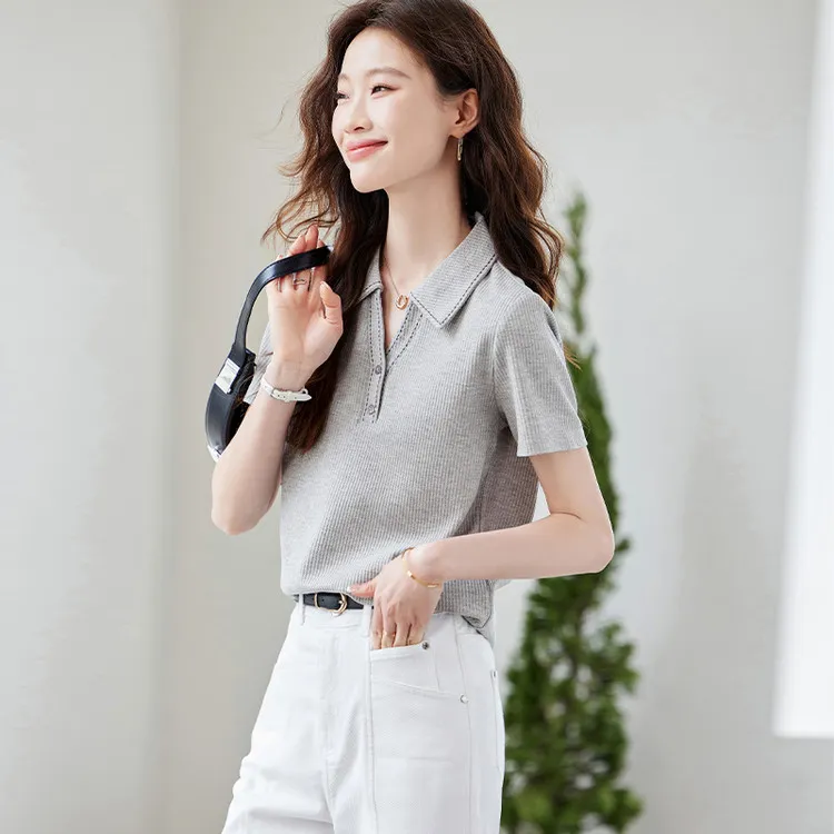 PIERRE CARDIN T Shirts Women's Gray-2