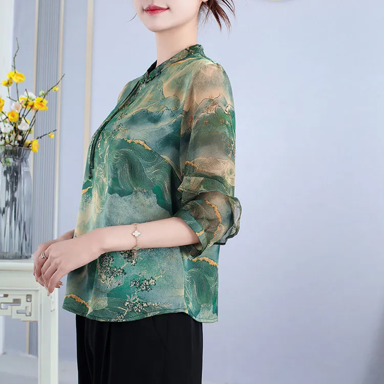PIERRE CARDIN Chiffon Shirt Women's-3