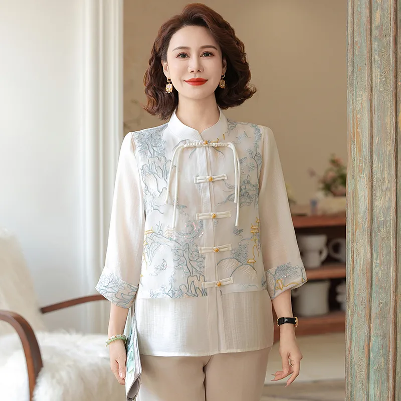 PIERRE CARDIN Chiffon Shirt Women's-5