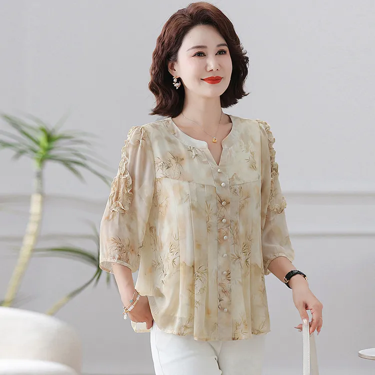 PIERRE CARDIN Chiffon Shirt Women's-8