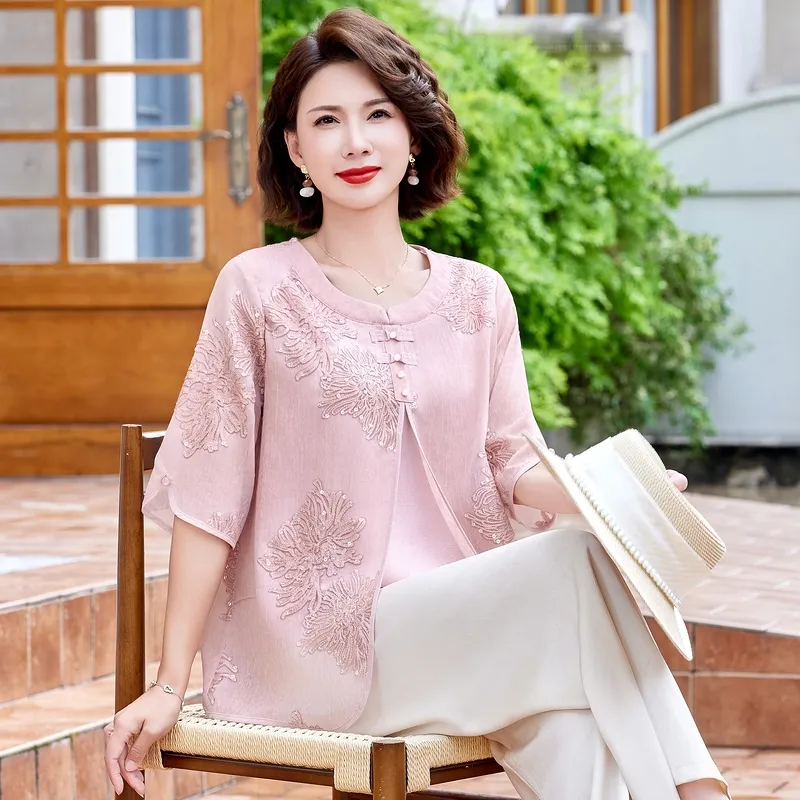 PIERRE CARDIN Chiffon Shirt Women's-7