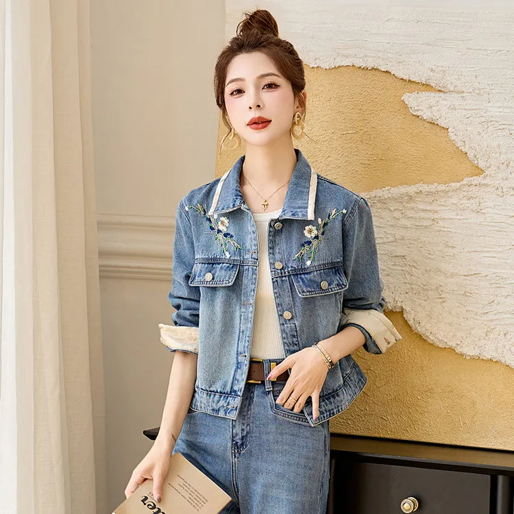 PIERRE CARDIN Denim Jacket Women's Image Color-2