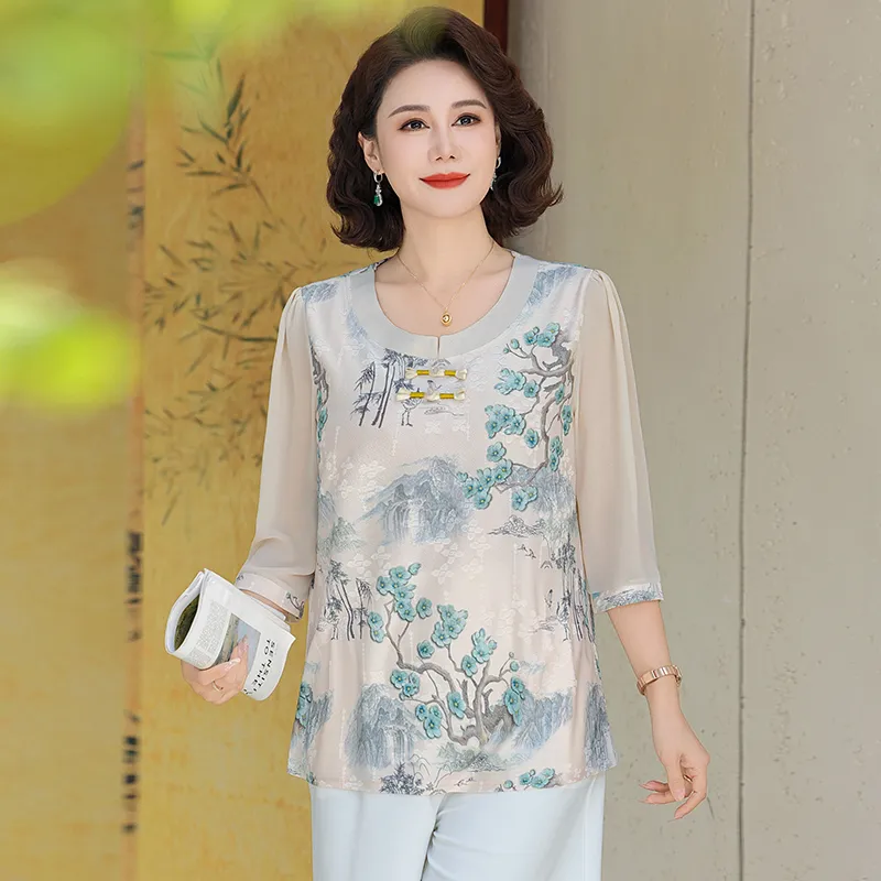PIERRE CARDIN Chiffon Shirt Women's-3