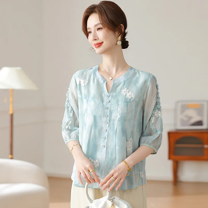 PIERRE CARDIN Chiffon Shirt Women's-6