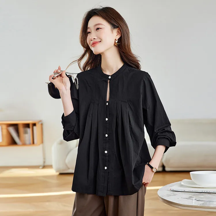 PIERRE CARDIN Shirt Women's Dark Shadow Black-1