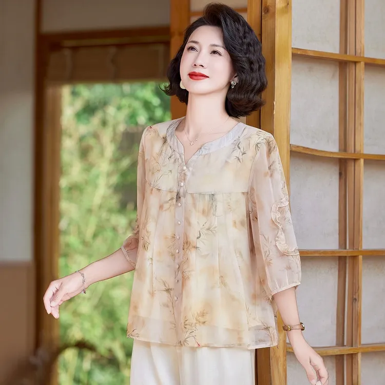 PIERRE CARDIN Chiffon Shirt Women's-9