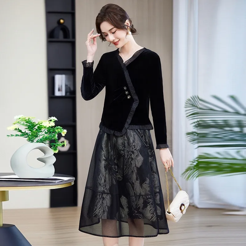 PIERRE CARDIN Skirt Set Women's Black-3