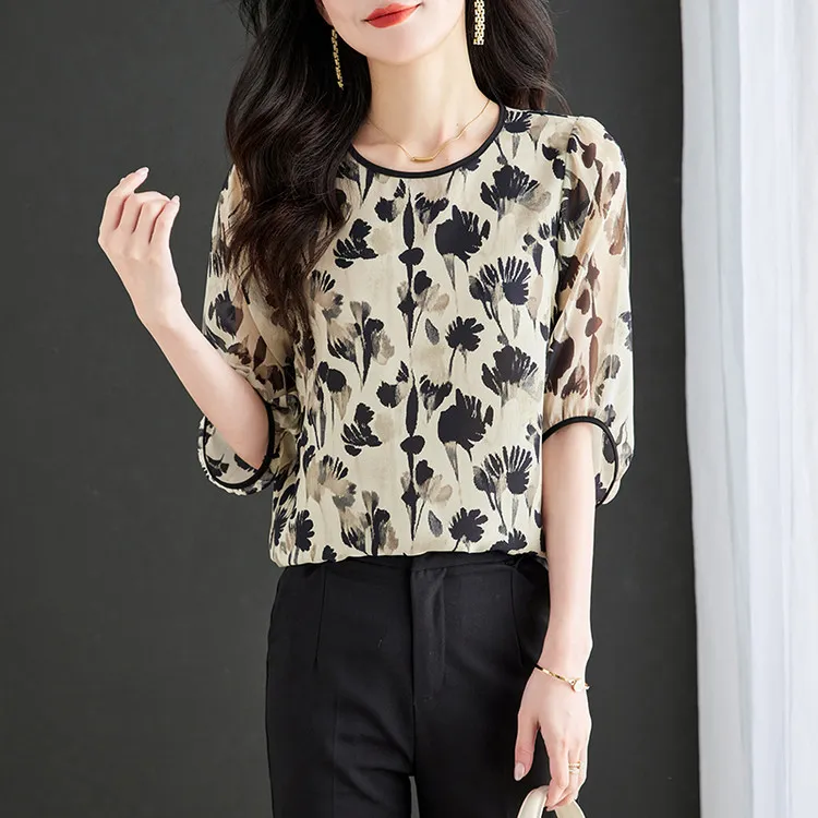 PIERRE CARDIN Chiffon Shirt Women's Image Color-2