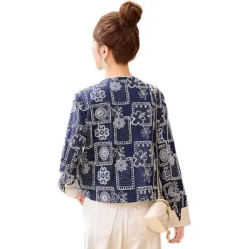 PIERRE CARDIN Cropped Coats Women's Denim Blue