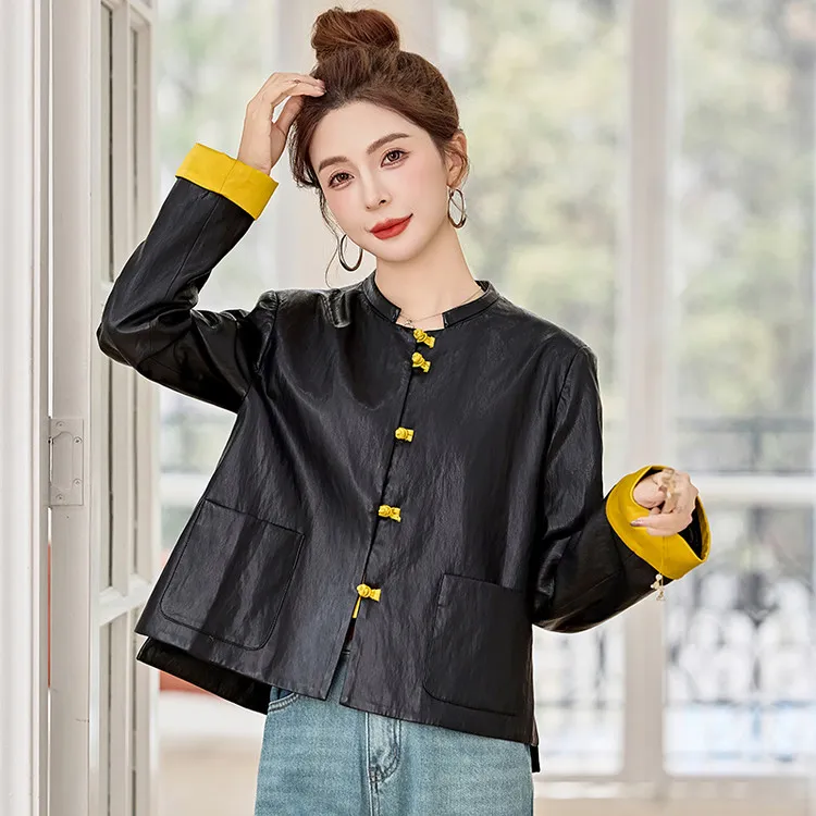 PIERRE CARDIN Cropped Coats Women's Yellow-3
