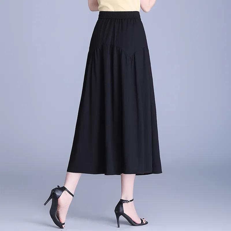 PIERRE CARDIN Casual Long Skirt Women's Black-1