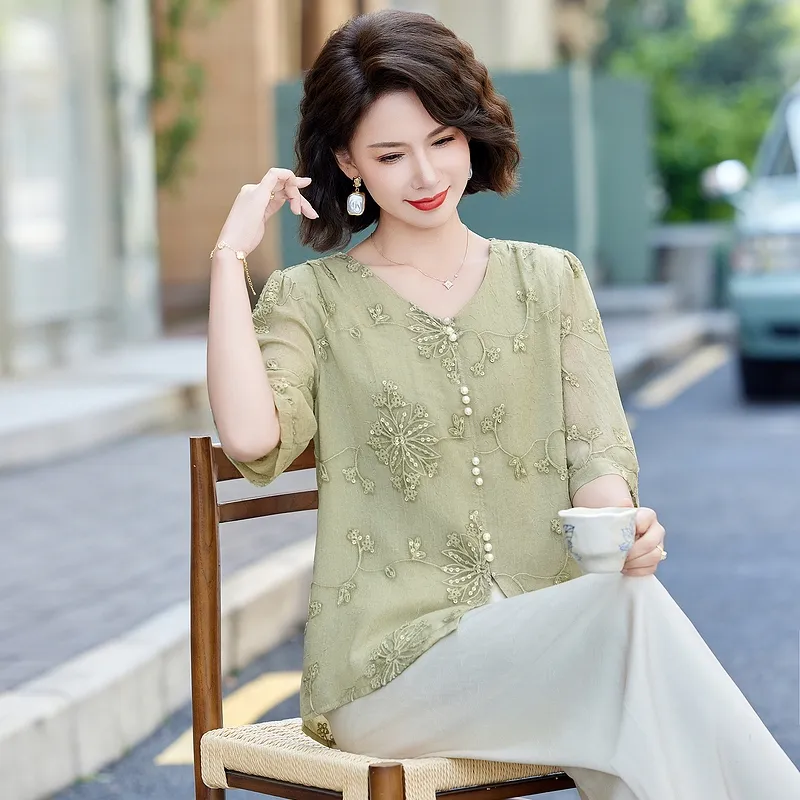 PIERRE CARDIN Chiffon Shirt Women's-7