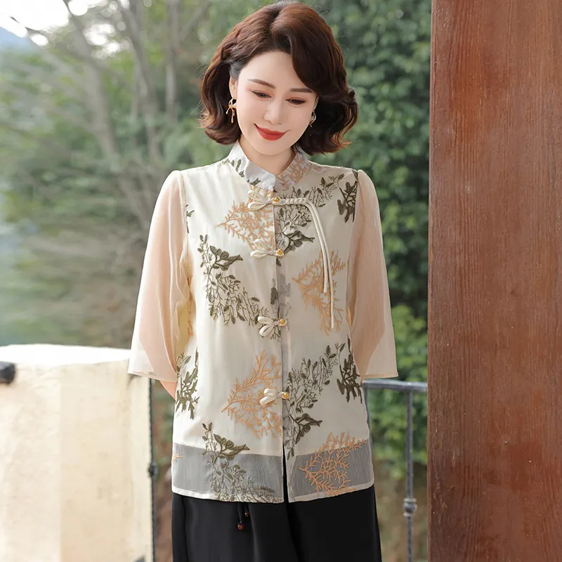 PIERRE CARDIN Chiffon Shirt Women's-4