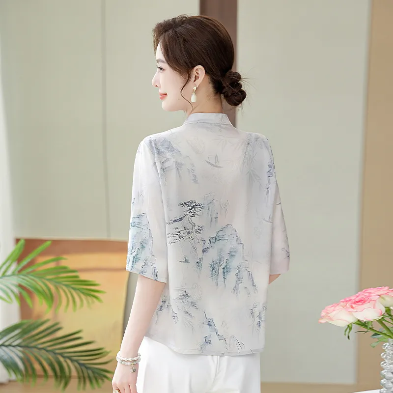 PIERRE CARDIN Chiffon Shirt Women's-4