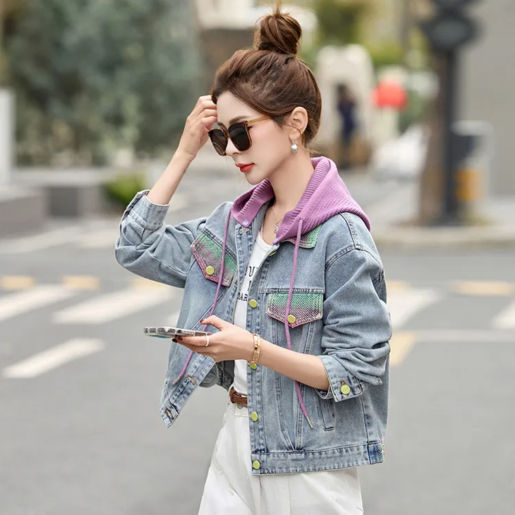 PIERRE CARDIN Denim Jacket Women's Purple-3