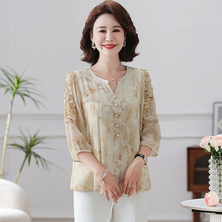 PIERRE CARDIN Chiffon Shirt Women's-6