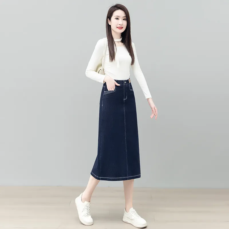 PIERRE CARDIN Denim Long Skirt Women's-2