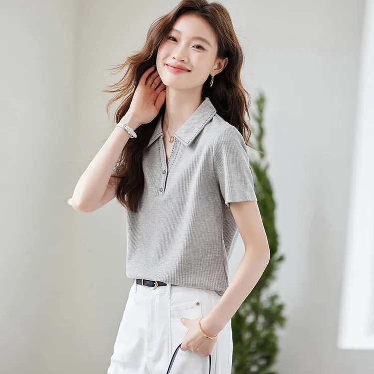 PIERRE CARDIN T Shirts Women's Gray-1