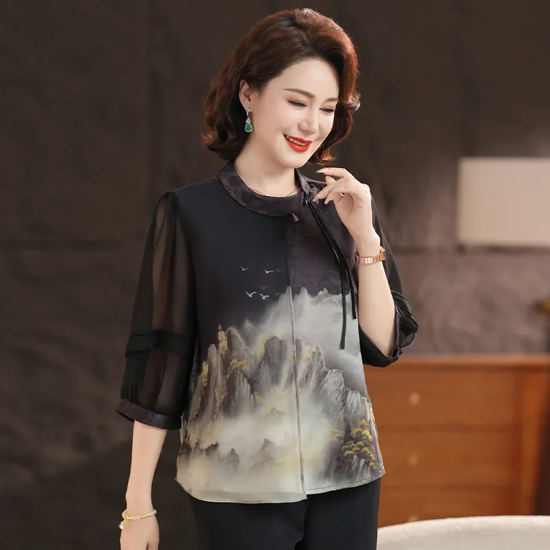 PIERRE CARDIN Chiffon Shirt Women's-7