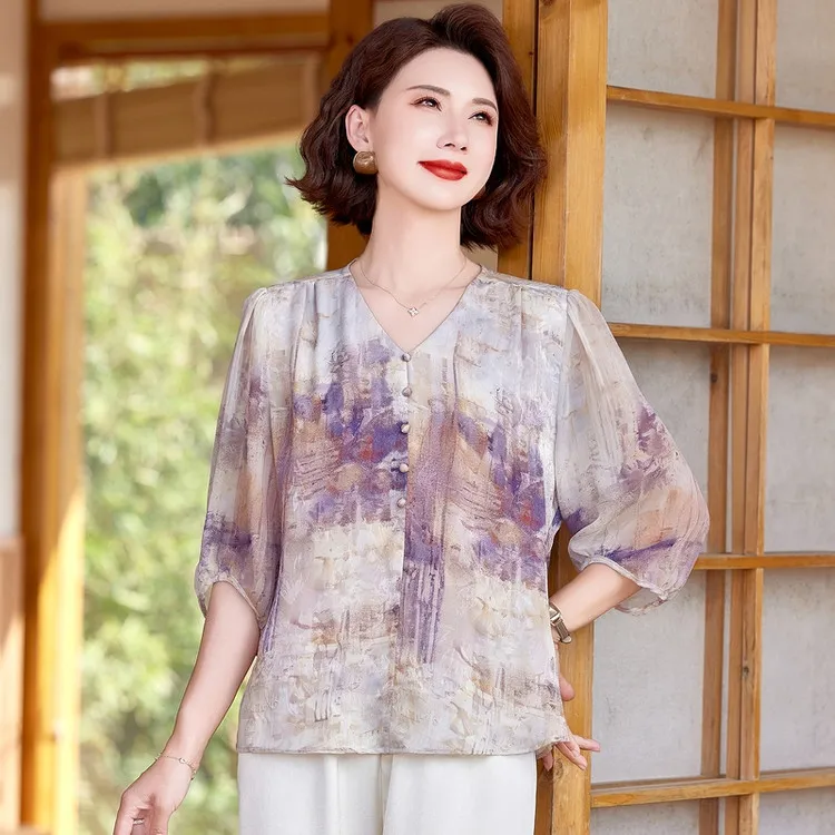 PIERRE CARDIN Chiffon Shirt Women's-4