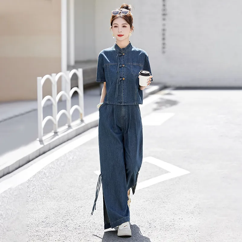 PIERRE CARDIN Casual Suit Women's Denim Blue-2