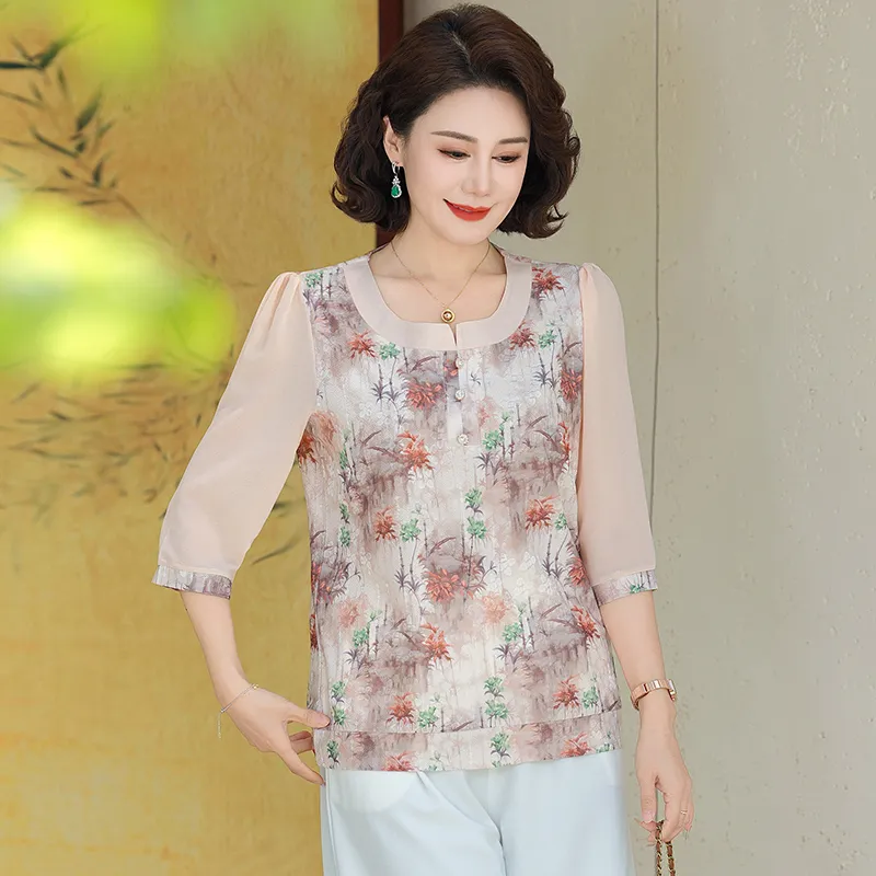 PIERRE CARDIN Chiffon Shirt Women's-5