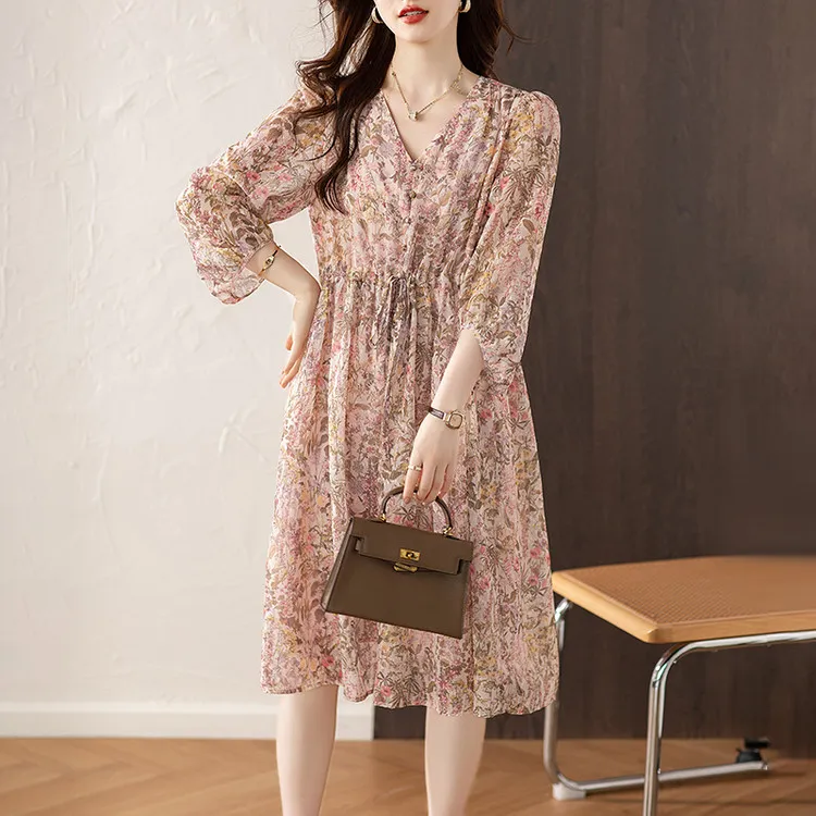 PIERRE CARDIN Short Sleeved Dresses Women's Pink-3