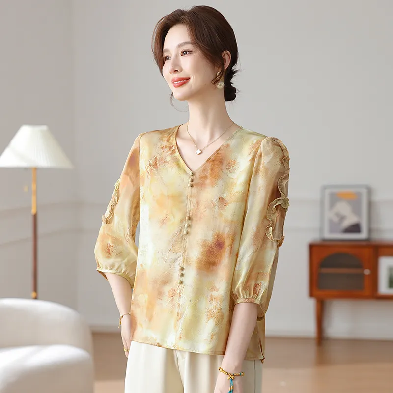 PIERRE CARDIN Chiffon Shirt Women's-6
