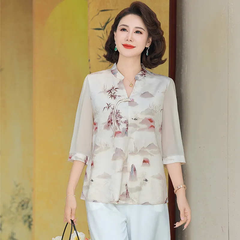 PIERRE CARDIN Chiffon Shirt Women's-2