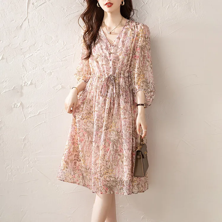 PIERRE CARDIN Short Sleeved Dresses Women's Pink-4