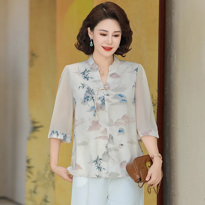 PIERRE CARDIN Chiffon Shirt Women's-4
