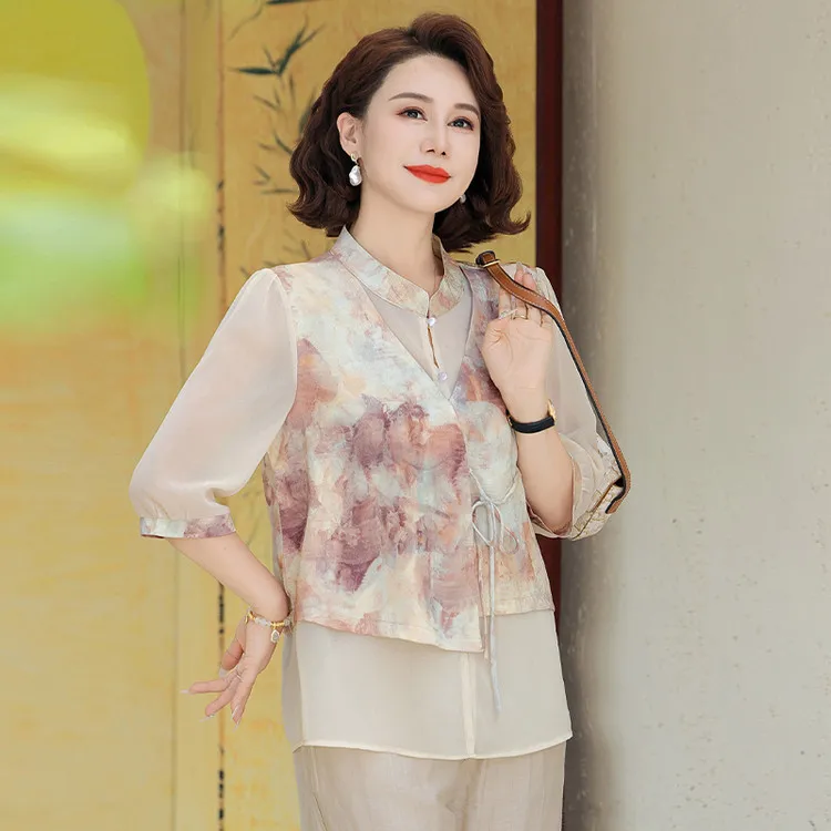 PIERRE CARDIN Chiffon Shirt Women's-8